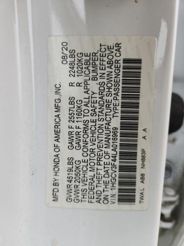 2020 HONDA ACCORD HYBRID EX 1HGCV3F44LA016969
