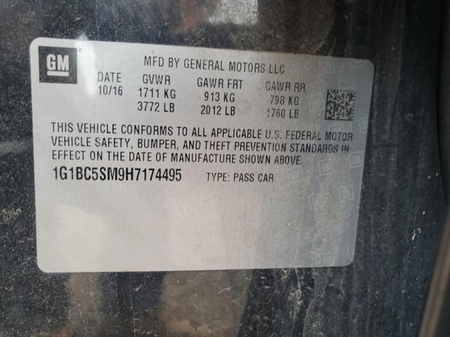 2017 CHEVROLET CRUZE LS 1G1BC5SM9H7174495