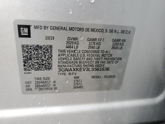 2020 CHEVROLET EQUINOX LT - 3GNAXKEV3LS561636