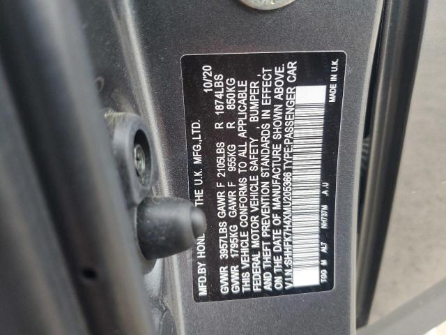 2021 HONDA CIVIC SPORT SHHFK7H4XMU205366