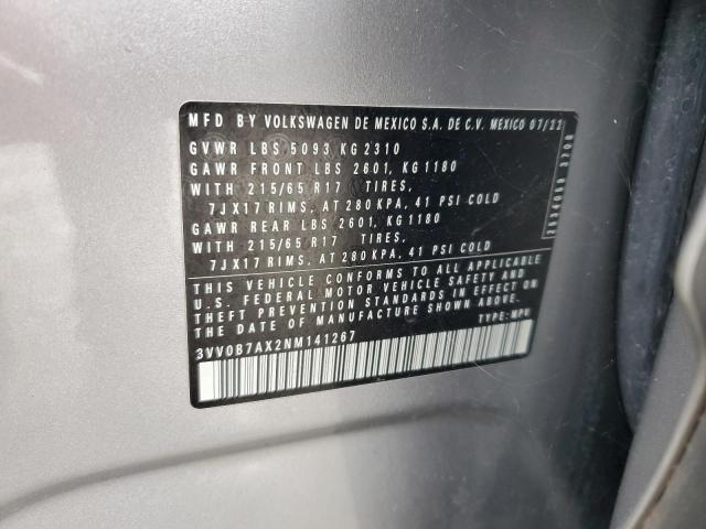 2022 VOLKSWAGEN TIGUAN S 3VV0B7AX2NM141267