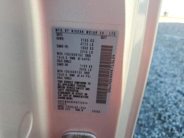 2017 NISSAN NV200 2.5S 3N6CM0KNXHK715654