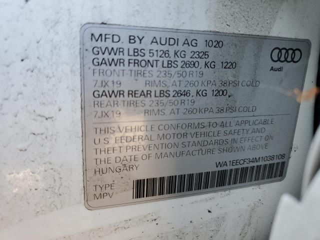 2021 AUDI Q3 PREMIUM PLUS S LINE 45 WA1EECF34M1038108