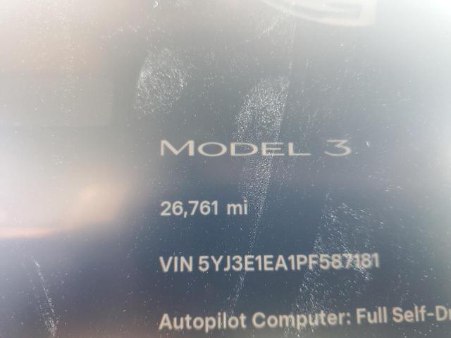 2023 TESLA MODEL 3 5YJ3E1EA1PF587181