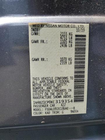 2019 NISSAN LEAF S PLUS 1N4BZ1CP0KC319354