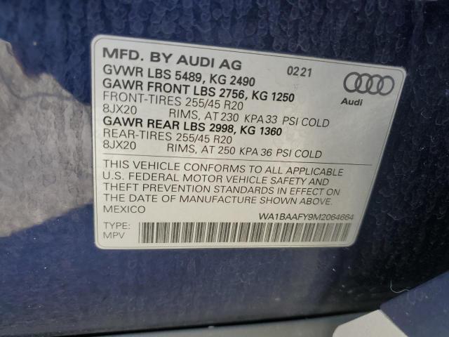 2021 AUDI Q5 PREMIUM PLUS WA1BAAFY9M2064664