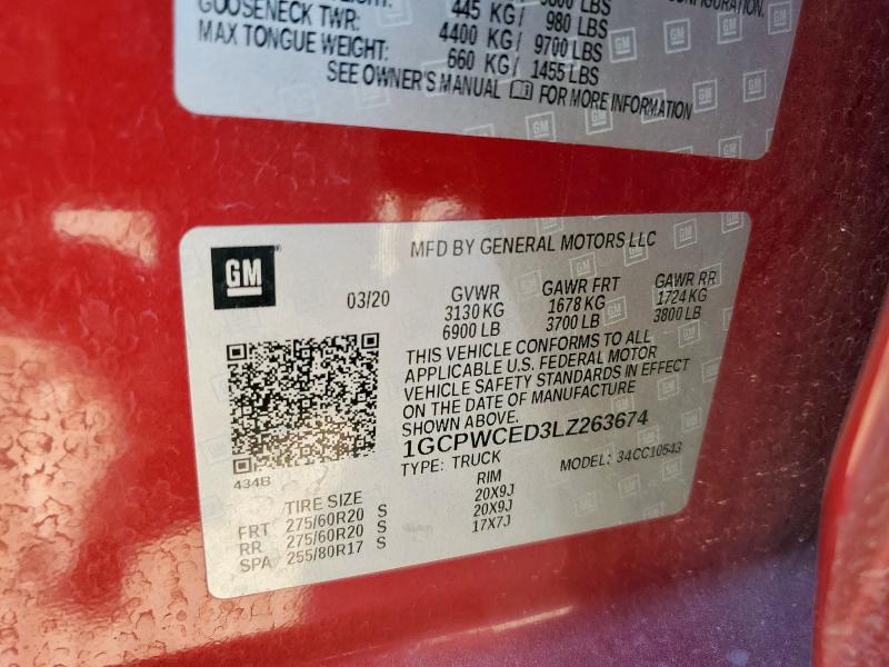 2020 CHEVROLET SILVERADO - 1GCPWCED3LZ263674
