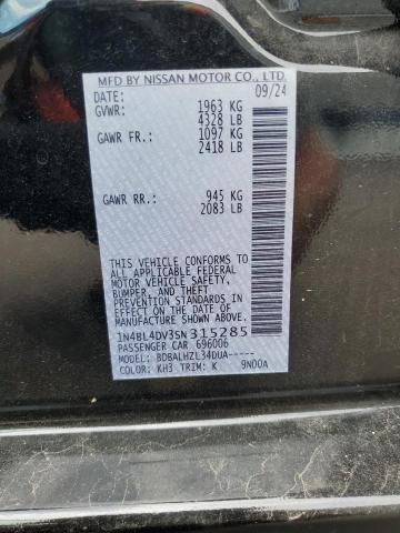 2025 NISSAN ALTIMA SV 1N4BL4DV3SN315285