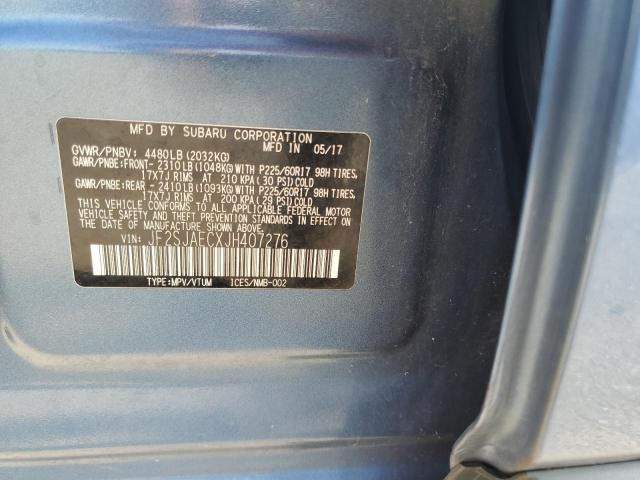 2018 SUBARU FORESTER 2 - JF2SJAECXJH407276