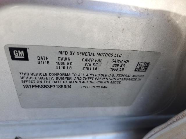 2015 CHEVROLET CRUZE LT 1G1PE5SB3F7185004