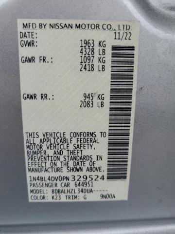 2023 NISSAN ALTIMA SV 1N4BL4DV0PN329524