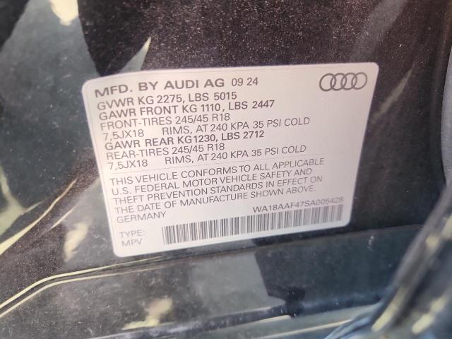 2025 AUDI A4 ALLROAD WA18AAF47SA005428