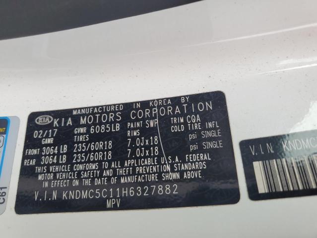 2017 KIA SEDONA EX KNDMC5C11H6327882