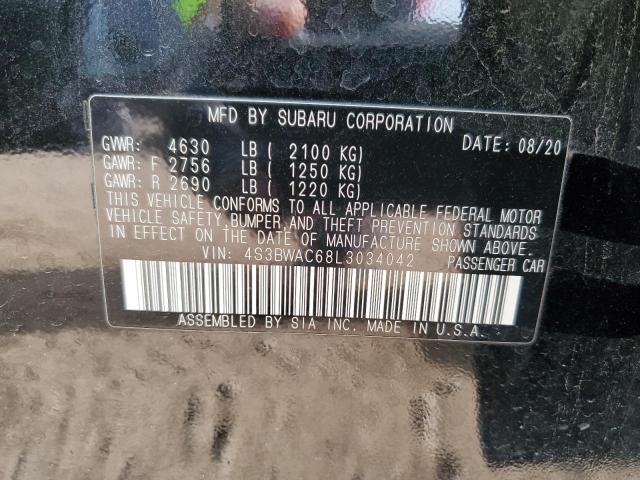 2020 SUBARU LEGACY PRE 4S3BWAC68L3034042