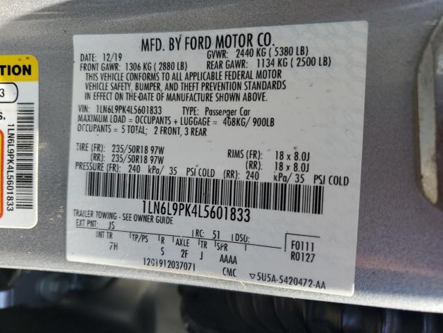 2020 LINCOLN CONTINENTA 1LN6L9PK4L5601833