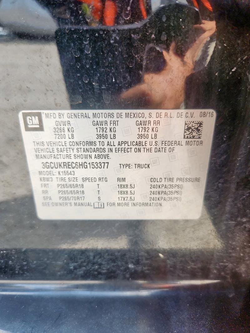 2017 CHEVROLET SILVERADO - 3GCUKREC6HG153377