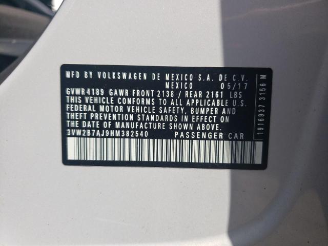 2017 VOLKSWAGEN JETTA S 3VW2B7AJ9HM382540