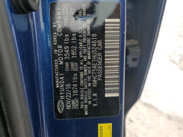 2017 HYUNDAI ACCENT SE KMHCT5AE1HU324618