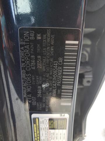 2017 KIA CADENZA PREMIUM KNALC4J17H5065443