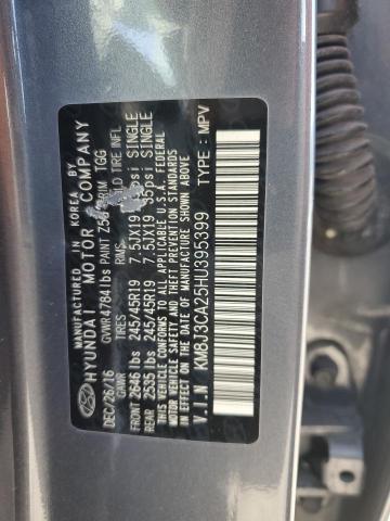 2017 HYUNDAI TUCSON LIM - KM8J3CA25HU395399