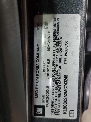 2021 CHEVROLET SPARK 1LT - KL8CD6SA2MC743248