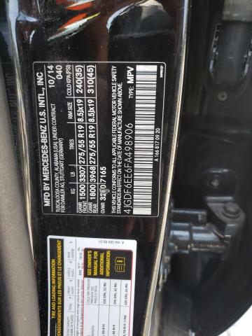 2015 MERCEDES-BENZ GL 450 4MA 4JGDF6EE6FA498906