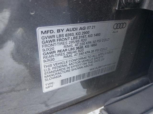 2022 AUDI Q7 PREMIUM WA1AJBF73ND001140