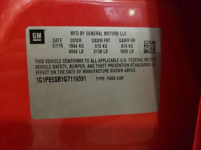 2016 CHEVROLET CRUZE LIMI 1G1PE5SB1G7119391