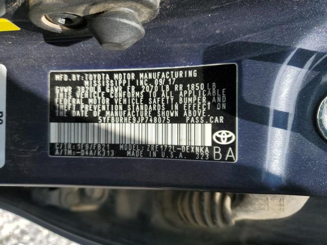 2018 TOYOTA COROLLA L 5YFBURHE9JP748075