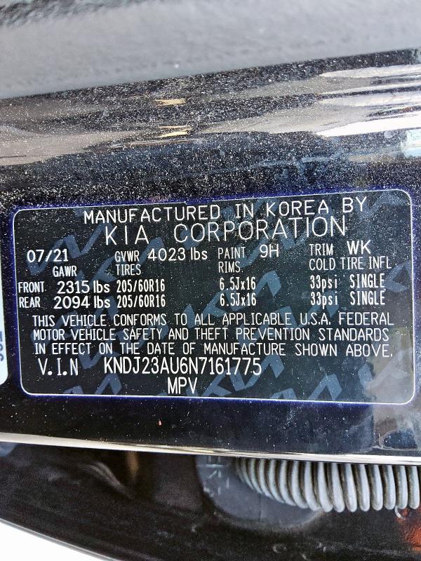 2022 KIA SOUL LX KNDJ23AU6N7161775