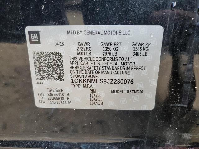 2018 GMC ACADIA SLT - 1GKKNMLS8JZ230076