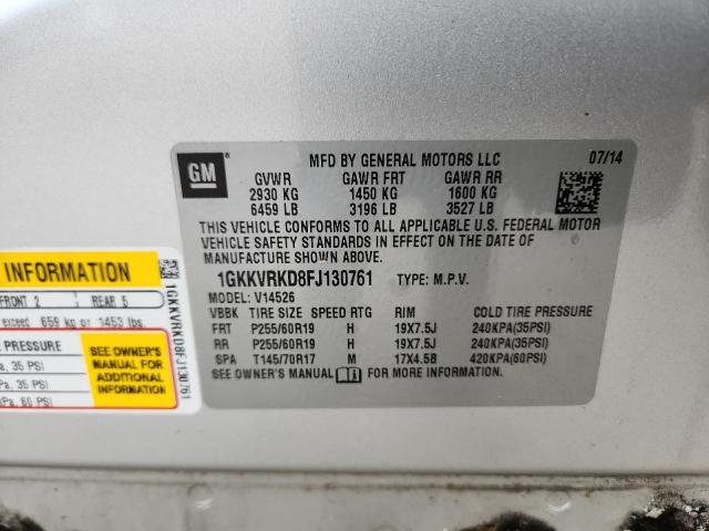 2015 GMC ACADIA SLT 1GKKVRKD8FJ130761