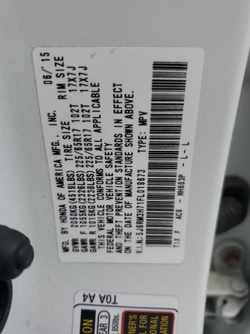 2015 HONDA CR-V EXL 5J6RM3H71FL019673