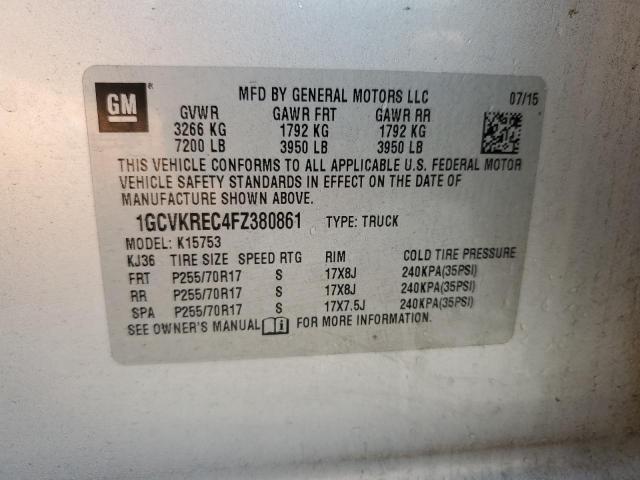 2015 CHEVROLET SILVERADO - 1GCVKREC4FZ380861