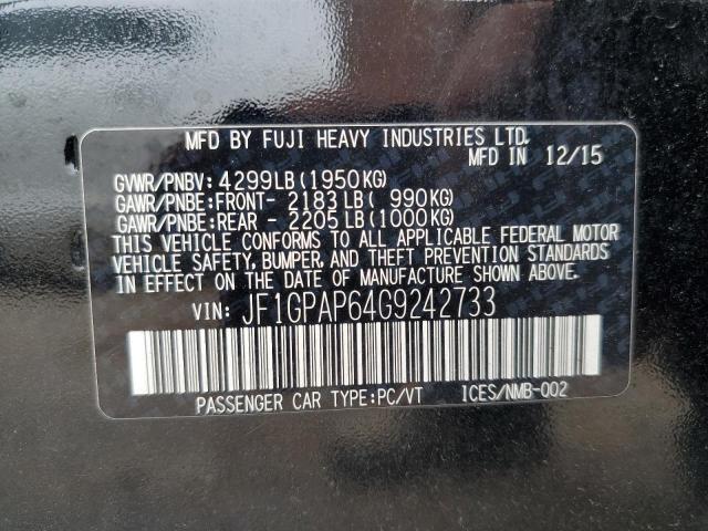2016 SUBARU IMPREZA SP JF1GPAP64G9242733