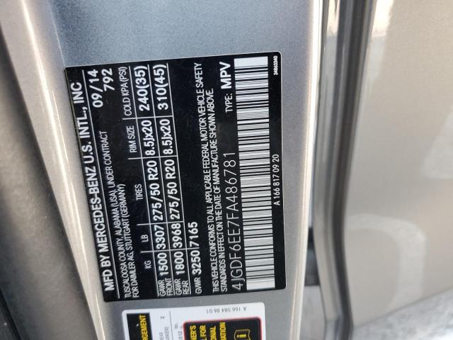 2015 MERCEDES-BENZ GL 450 4MA 4JGDF6EE7FA486781