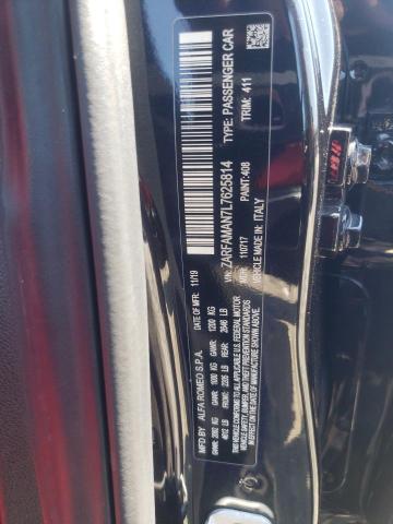 2020 ALFA ROMEO GIULIA ZARFAMAN7L7625814