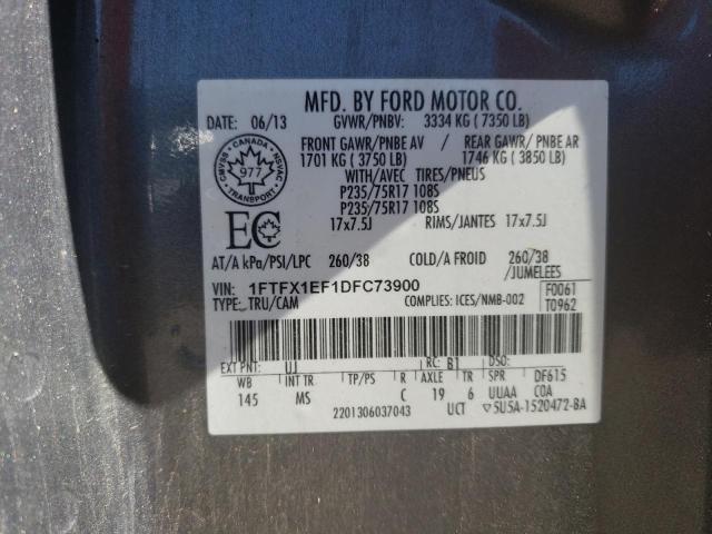 2013 FORD F150 SUPER CAB - 1FTFX1EF1DFC73900