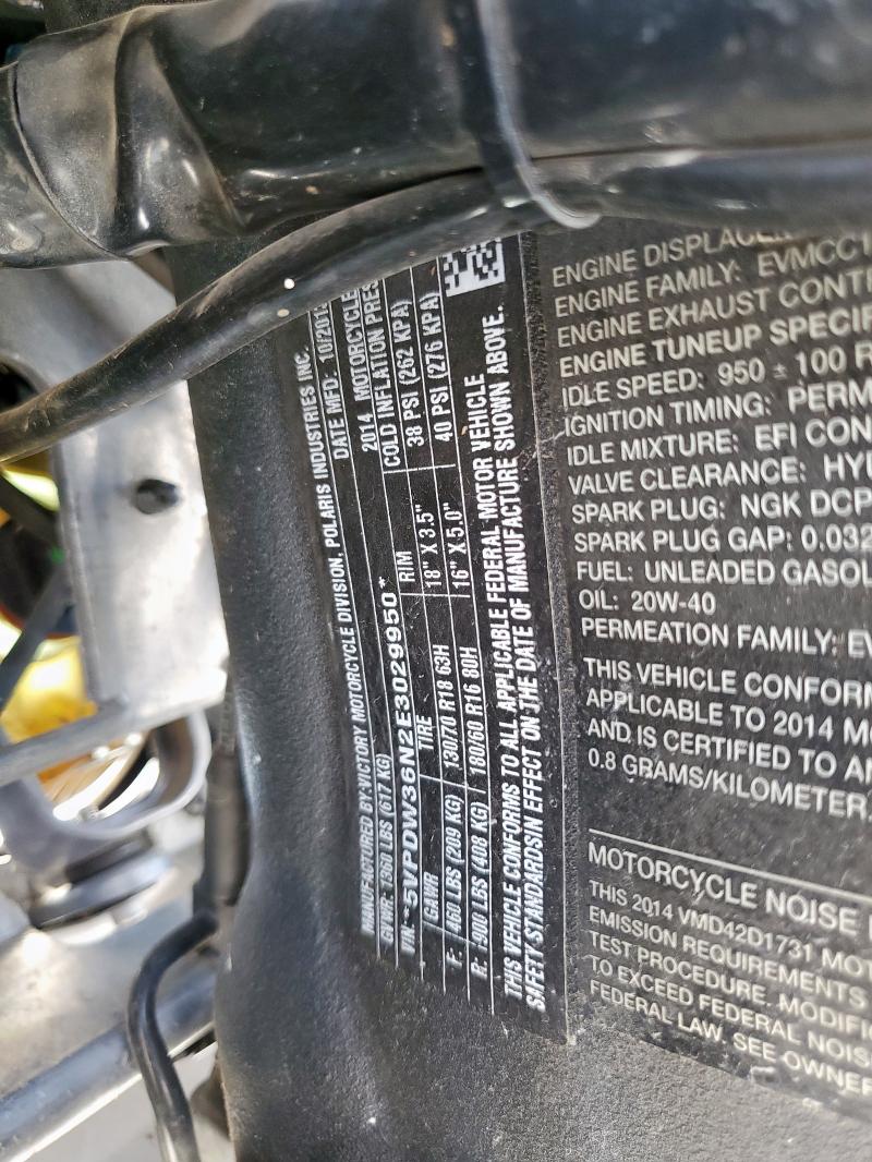2014 VICTORY MOTORCYCLES CROSS COUN 5VPDW36N2E3029950