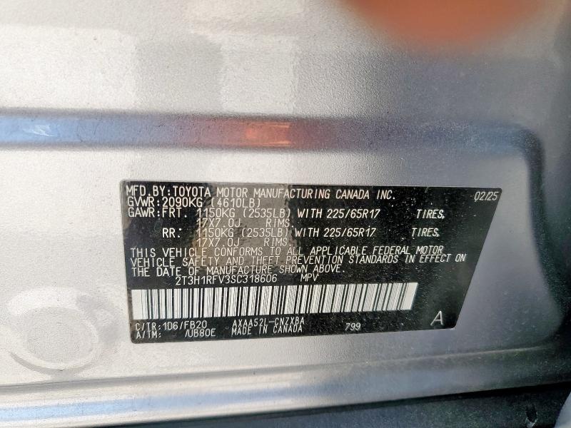 2025 TOYOTA RAV4 LE - 2T3H1RFV3SC318606