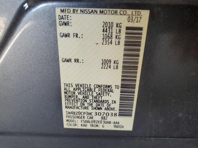 2017 NISSAN LEAF S 1N4BZ0CP3HC307038