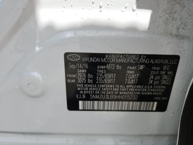 2017 HYUNDAI SANTA FE S 5NMZU3LB9HH015232