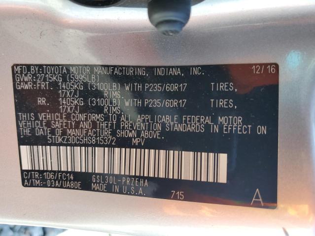 2017 TOYOTA SIENNA LE - 5TDKZ3DC5HS815372