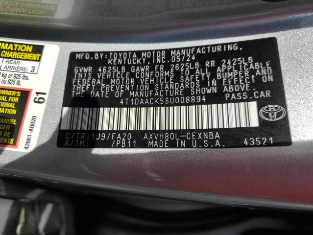 2025 TOYOTA CAMRY XSE 4T1DAACK5SU008894