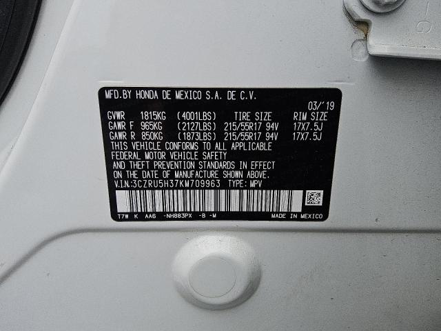 2019 HONDA HR-V LX 3CZRU5H37KM709963