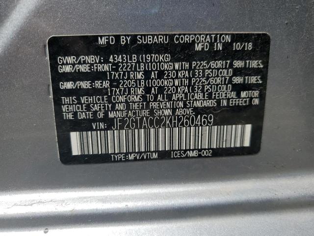 2019 SUBARU CROSSTREK PREMIUM JF2GTACC2KH260469