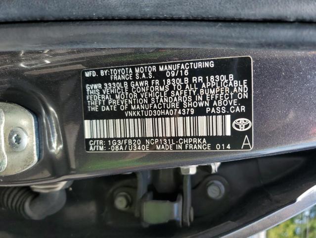 2017 TOYOTA YARIS L VNKKTUD30HA074379