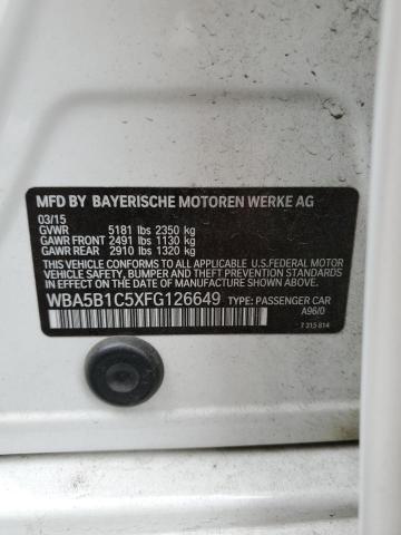 2015 BMW 535 I WBA5B1C5XFG126649