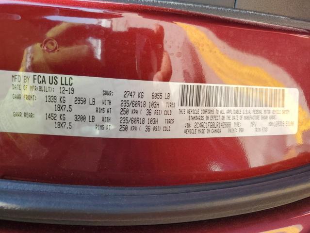 2020 CHRYSLER PACIFICA TOURING 2C4RC1FG8LR142888