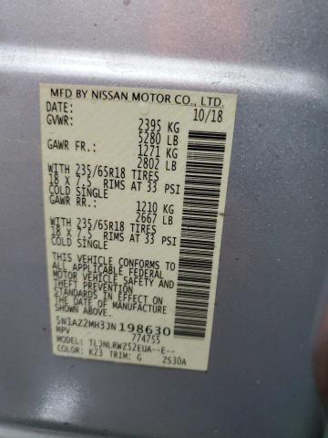 2018 NISSAN MURANO S 5N1AZ2MH3JN198630